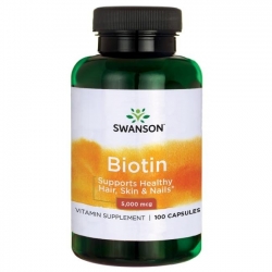 Maisto papildas Biotinas (D-biotinas) 5000mcg N100